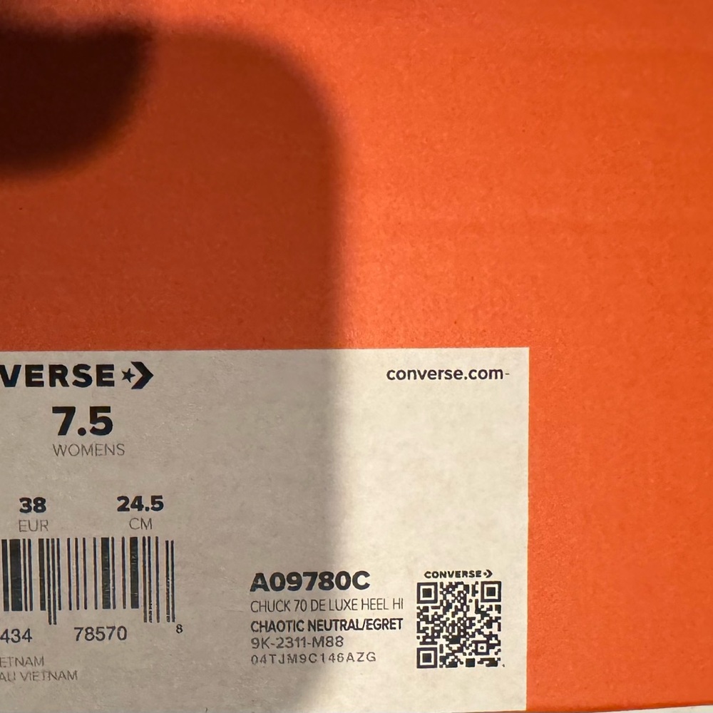 Converse Chuck 70 De Luxe Heel Hi High Top Metal Rings Light Field Surplus - Picture 6 of 8